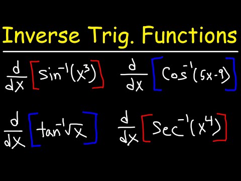 Derivatives of Inverse Trigonometric Functions