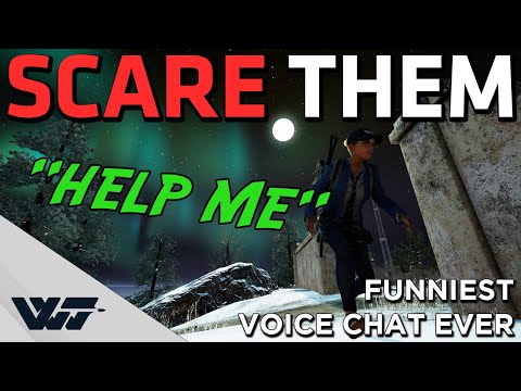 SCARING A TEAM With the FUNNIEST voice chat ever - They freak out! (scary voice changer) - PUBG