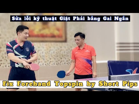 Ti Long guide and fix Forehand Topspin technique by Short Pips | personal training