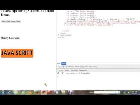 Strings Charcodeat Method In Javascript Demo