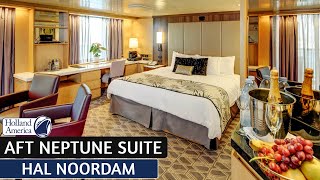 HAL Noordam | Aft Neptune Suite Walkthrough Tour & Review 4K | Holland America Cruise Line
