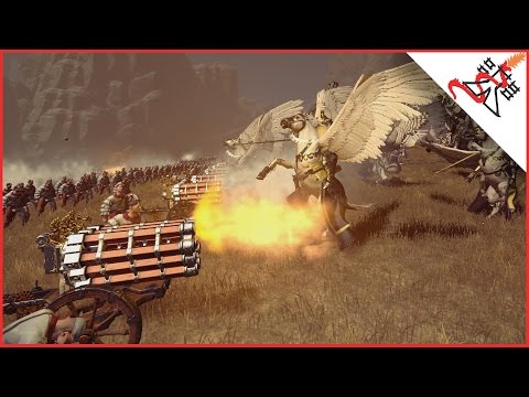 468 HELLBLASTER VOLEY GUNs vs 936 PEGASUS KNIGHTS - Total War: WARHAMMER
