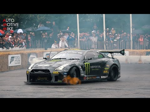 Baggsy's Nissan R35 GT-R Liberty Walk (1200HP) LSX 454 Turbo V8 Engine - Drifts, Flames & SOUNDS!