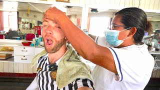 Nicaraguan LADY BARBER Gives HEAD SHAVE & MASSAGE in Granada, Nicaragua!!