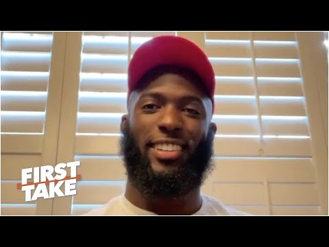 超級吸睛！Leonard Fournette 談論海盜隊的超級盃 LV 冠軍以及與 Tom Brady 同隊的經驗 | First Take (Leonard Fournette on the Bucs’ Super Bowl LV win & playing with Tom Brady | First Take)