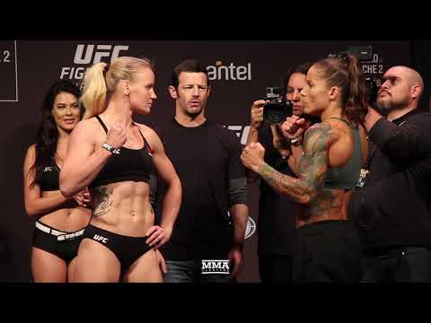UFC Uruguay: Valentina Shevchenko vs. Liz Carmouche Weigh-In Staredown - MMA Fighting