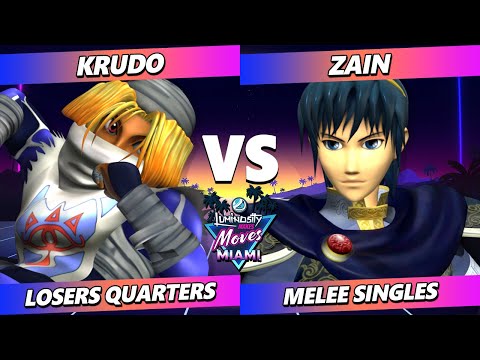 LMM Miami 2024 TOP 8 - Zain (Marth) Vs. Krudo (Sheik) Smash Melee - SSBM