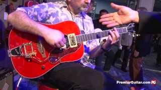 Video thumbnail for NAMM '14 - Gretsch G5034TFT Rancher Demo, 10th Anniversary Custom Shop Models, Roots Collection by Premier Guitar