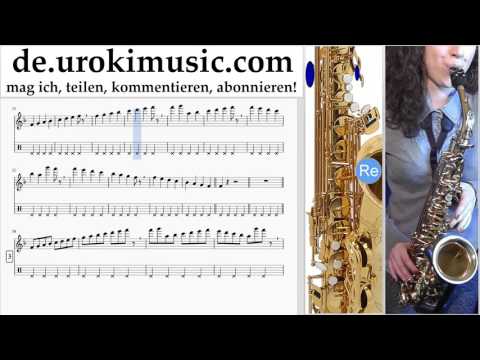 Saxophonunterricht (Alt) The Chainsmokers ft. Halsey - Closer Noten Lernen Teil#1 um-995