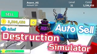 Hey Everyone I M Arpon I Upload Roblox Exploit Videos Sometime - roblox destruction simulator auto sell get unlimited coins working