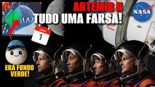 MISSÃO ARTEMIS II É UMA FARSA! Imagens feitas com FUNDO VERDE e a verdade FINALMENTE APARECEU!