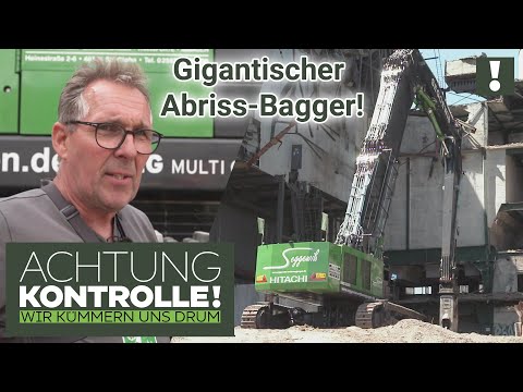 185-ton demolition excavator! GIGANTIC machine in operation! | Attention: Checkpoint