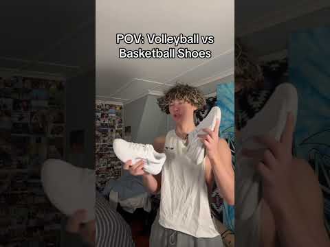 Volleyball vs Basketball Shoes 👟 #volleyball #sports #basketball #nba