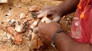 Amos Cunningham's  emerald/green beryl mine in rural South Carolina