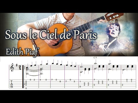 Sous le Ciel de Paris - Fingerstyle Guitar | TAB