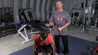 Leaning Dumbbell Shrug exercise video thumbnail