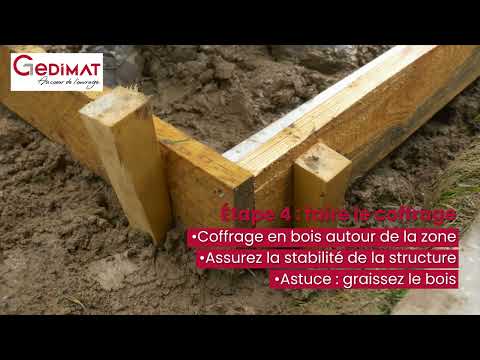 Part of a video titled Comment couler une dalle de béton ? | Gedimat - YouTube