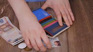 Оригінальне шкіряне портмоне з монетницею зовні для жінок ST Leather 19455 бежеве