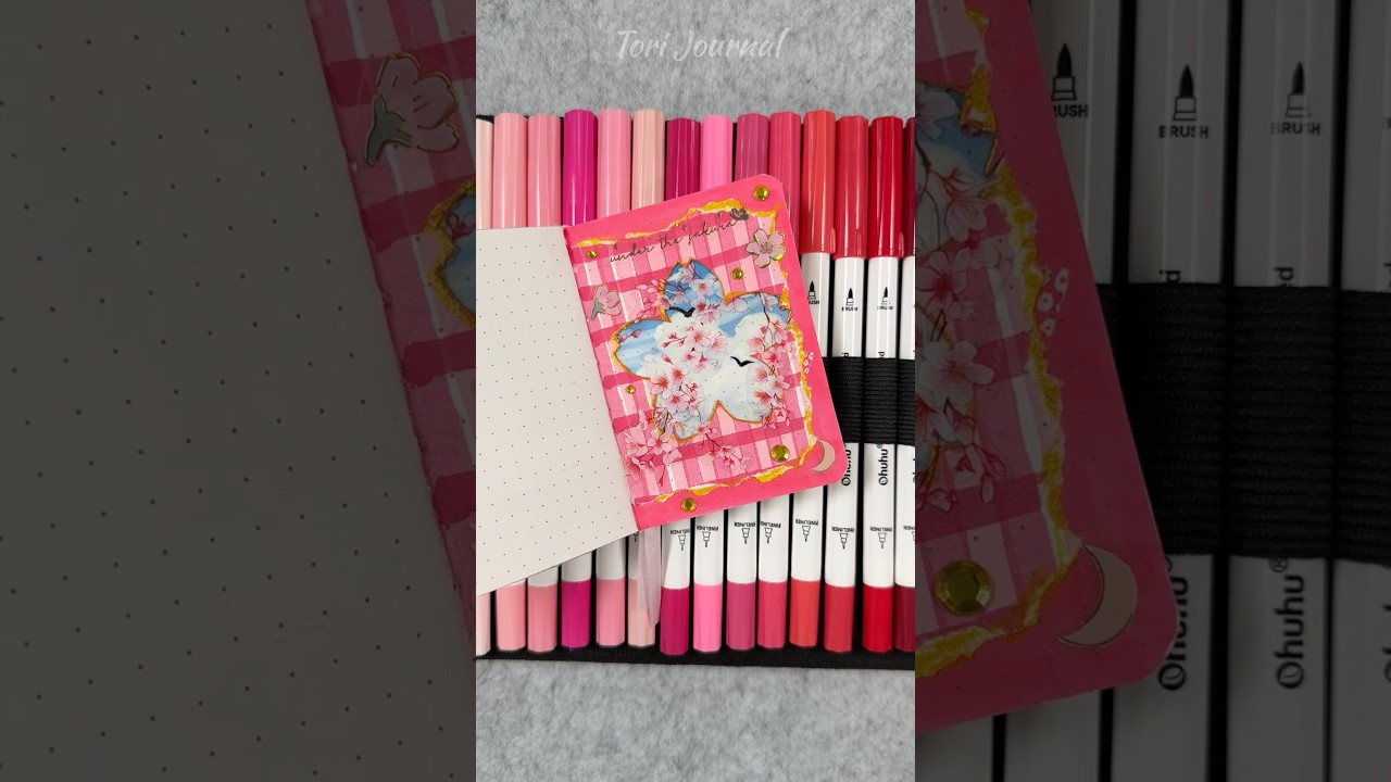 ASMR unboxing + journal page with Ohuhu water-based markers🖍️🎨🩷🌸✨|#asmr #ohuhumarkers #ohuhu