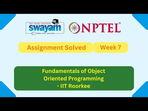Object Oriented Programming Week 7