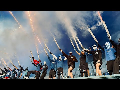 Wisła i Ruch odpalają na meczu przyjaźni w Krakowie (05.10.2025)