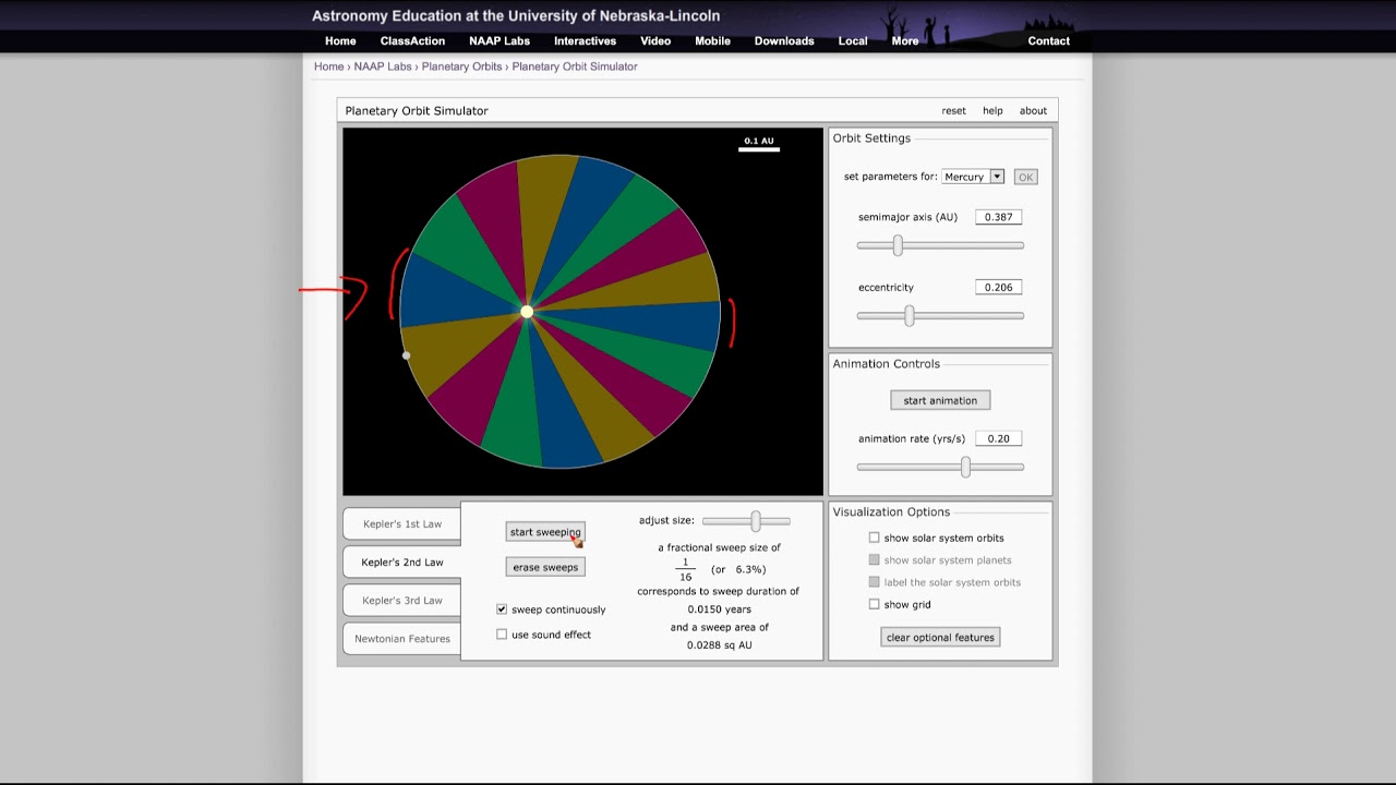 NAAP Lab 5 -  Planetary Orbit Simulator Demo