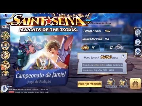 QUARTAS DE FINAIS DO JAMIEL E MUITO PVP - SAINT SEIYA AWAKENING