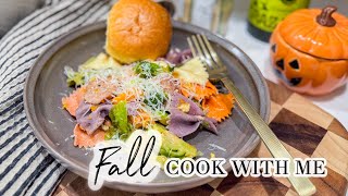 FALL COOK WITH ME // AUTUMN BUTTERNUT SQUASH & APPLE SAUSAGE PASTA //  CHARLOTTE GROVE FARMHOUSE