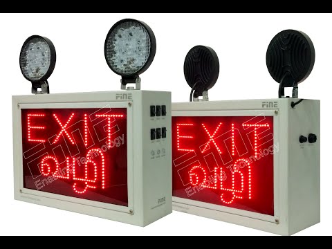 Fine Industrial Emergency Exit Light Double Face With LED Sign
