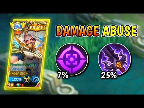 HANABI DAMAGE ABUSE NEW OP BUILD 🔥 | MOBILE LEGENDS | SOLO GAME | HANABIISH