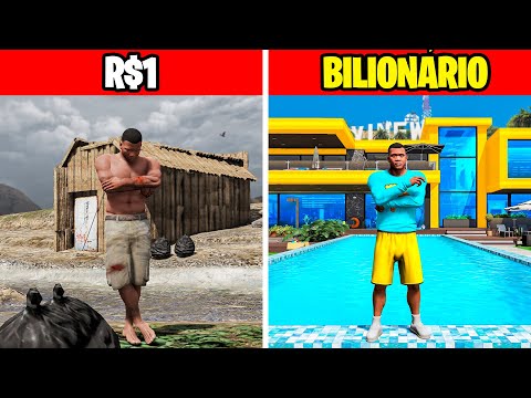 CASA DE R$1 PARA CASA BILIONÁRIA no GTA 5!