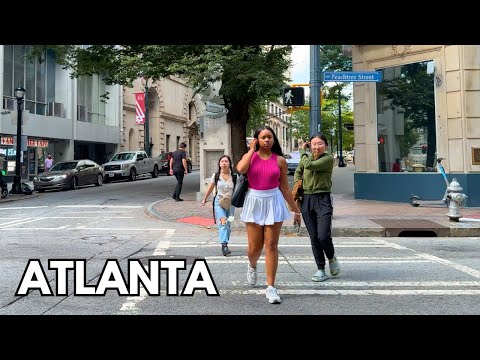 ATLANTA Georgia - Downtown Walking Tour on Thursday | October 3, 2024 | 4k Video