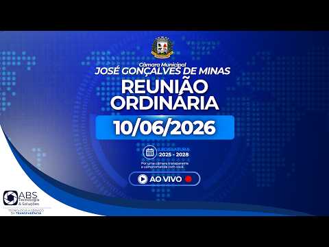 Reunião Ordinária da Câmara Municipal de José Gonçalves de Minas 10/06/2026