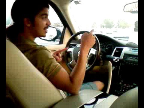 In a cadillac with soraya abdullah and ali