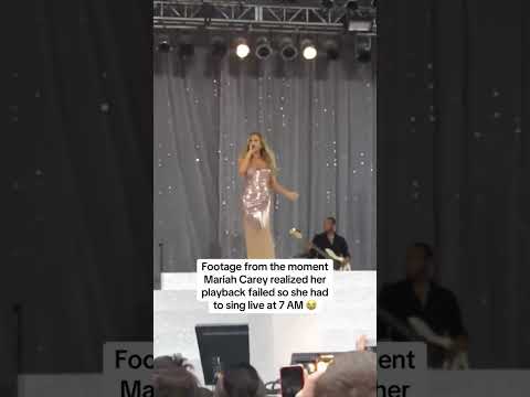 Mariah Carey realized her playback failed and she did this🤯 #mariahcarey #singer #pop #popmusic