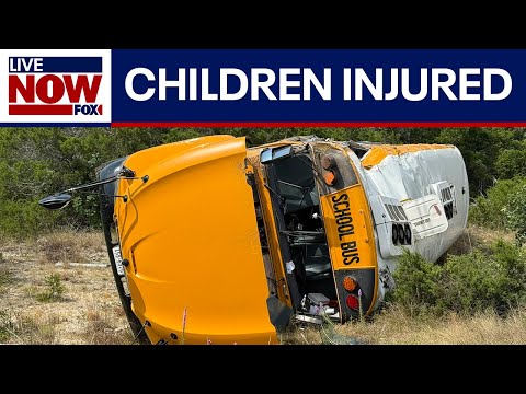 Video | Texas school bus rollover crash: Several children injured | LiveNOW from FOX