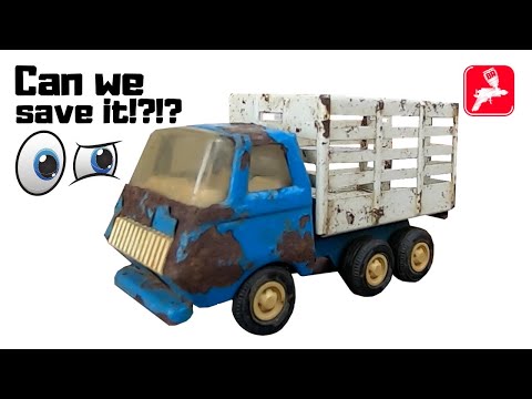 Tonka Farm Truck Toy Restoration! Extremely Rusty!
