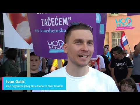 Imotski, Hod za život, 21. 5. 2022. - izjava Ivan Galić