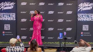 Tarralyn Ramsey in the Stellar Awards Radio Room
