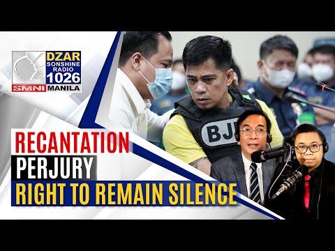Itanong Mo Kay Pañero: Recantation, perjury, right to silence, right against self-incrimination
