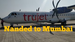 preview picture of video 'Nanded to Mumbai flight journey| Trujet |Arial view of Mumbai and Nanded'