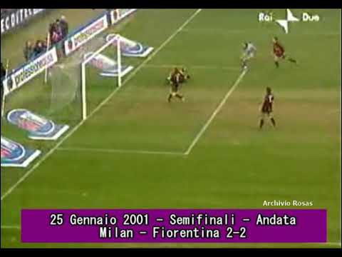 Milan-Fiorentina 2-2 Coppa Italia 2000-01 Semifinale Andata