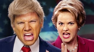 Donald Trump vs Hillary Clinton.  Epic Rap Battles of History.