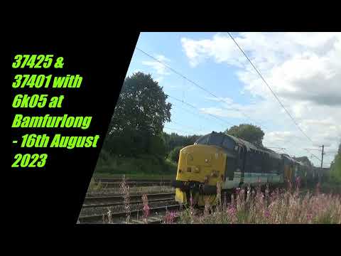 37425 & 37401 with 6k05 at Bamfurlong - 16th August 2023