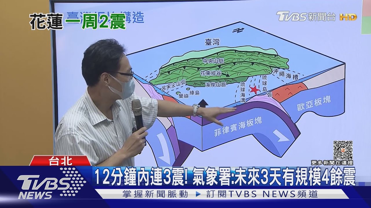 12分鐘內連3震! 氣象署:未來3天有規模4餘震