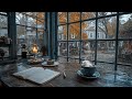 Rainy Autumn Cafe Ambience With Smooth Jazz Relaxing Music Rain Sounds For Work Relax Study ️