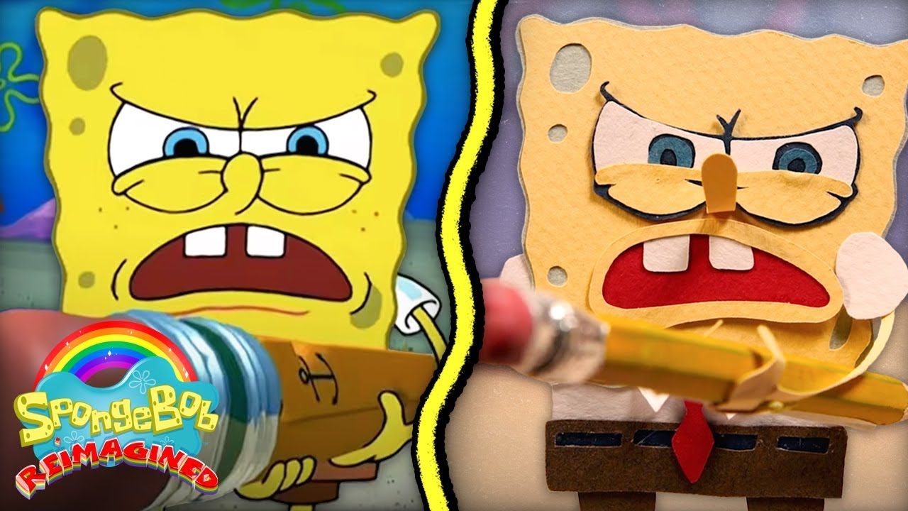 SpongeBob: Reimagined — If SpongeBob was a Stop Motion Paper Cartoon 📝 | "Frankendoodle" | SpongeBob: Reimagined