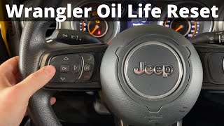 2019 - 2021 Jeep Wrangler - How To Reset Oil Life - Oil Change DIY