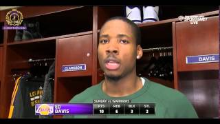 Ed Davis post game interview - We're not on the same page - Lakers vs Warriors