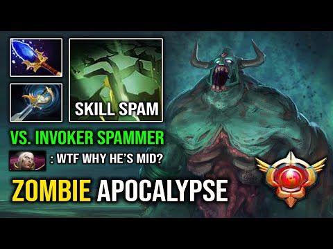 How to Solo Mid UNDYING Against Invoker in 2023 with Zombie Apocalypse 1st ITEM Midas Dota 2
